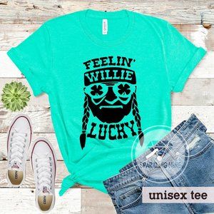 ☘️ Feelin Weelie Lucky Funny Graphic Tshirt.